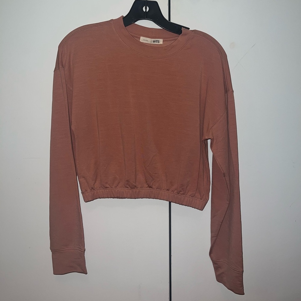 NWOT Orange Sweatshirt w Elastic Waistband